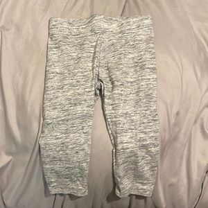 Grey and black mid length leggings